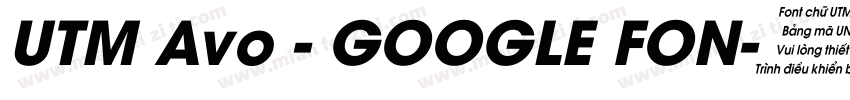 UTM Avo - GOOGLE FON字体转换